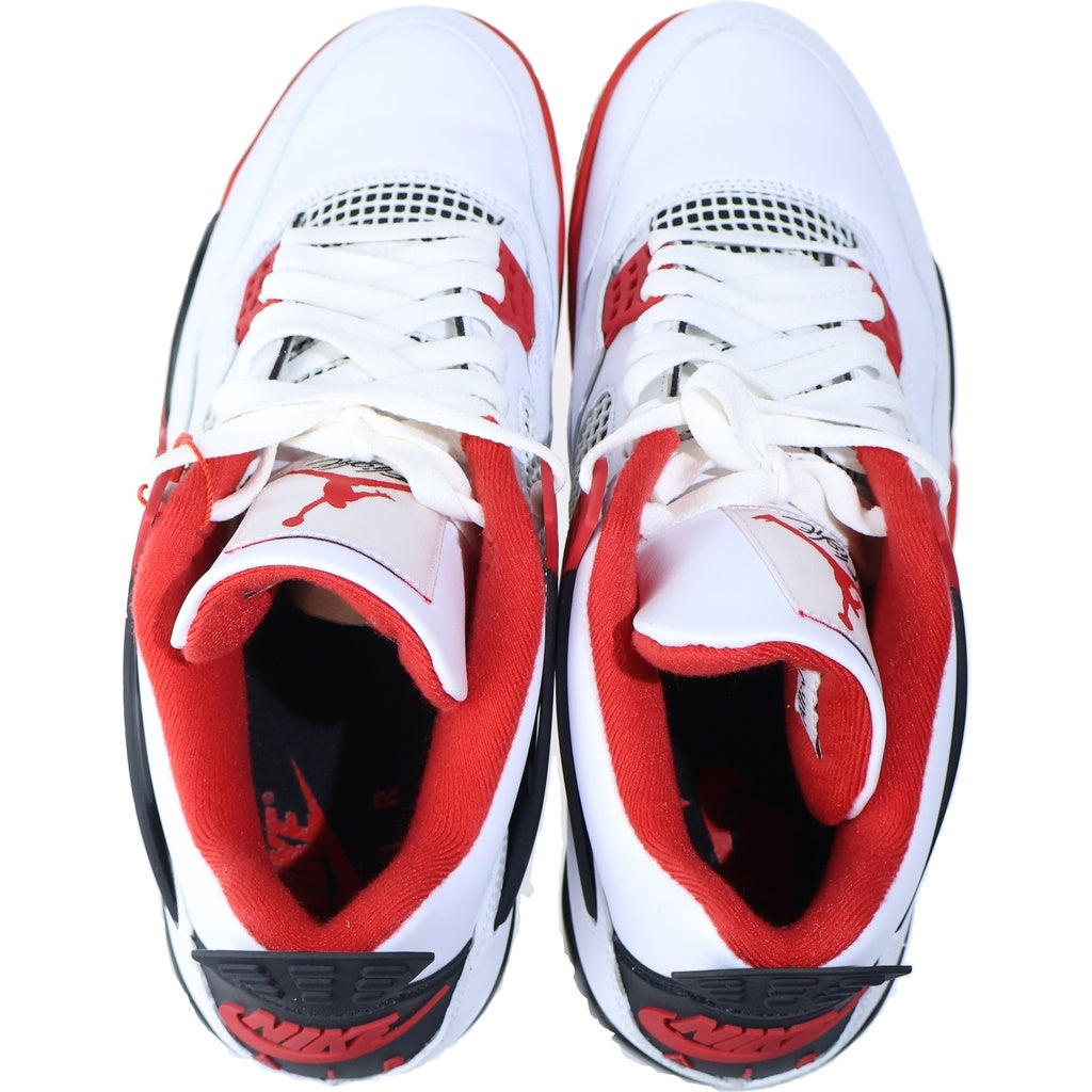 NIKE(ナイキ) AIR JORDAN 4 RETRO OG FIRE RED 2020 エアジョーダン4 レトロ ファイヤーレッド ハイカットスニーカー ホワイト/レッド US10.5/28.5cm DC7770-160