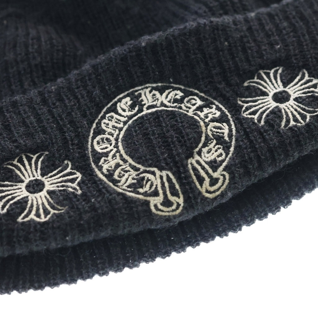CHROME HEARTS(クロムハーツ) WOOL WATCH CAP CHプラス ホースシューニットキャップ ビーニー帽子 ブラック