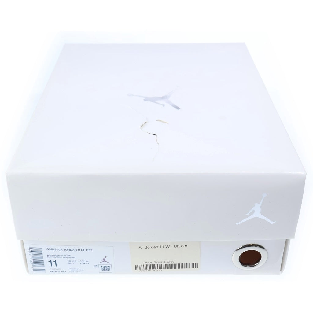 NIKE(ナイキ) WMNS AIR JORDAN 11 METALLIC SILVER AR0715-100 ウィメンズ エアジョーダン11 メタリックシルバー ハイカットスニーカー ホワイト/シルバー US11/28cm
