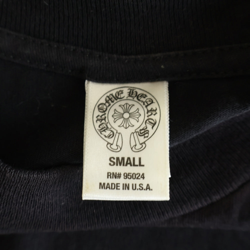 CHROME HEARTS(クロムハーツ) OLD BSフレア プリント ポケット付き 半袖Tシャツ ブラック