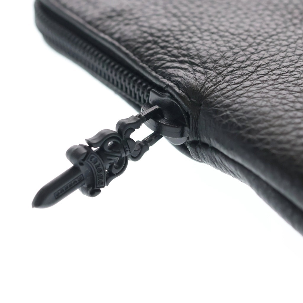 CHROME HEARTS(クロムハーツ) CASE ダガージップ レザーアイウェアケース 眼鏡ケース ブラック
