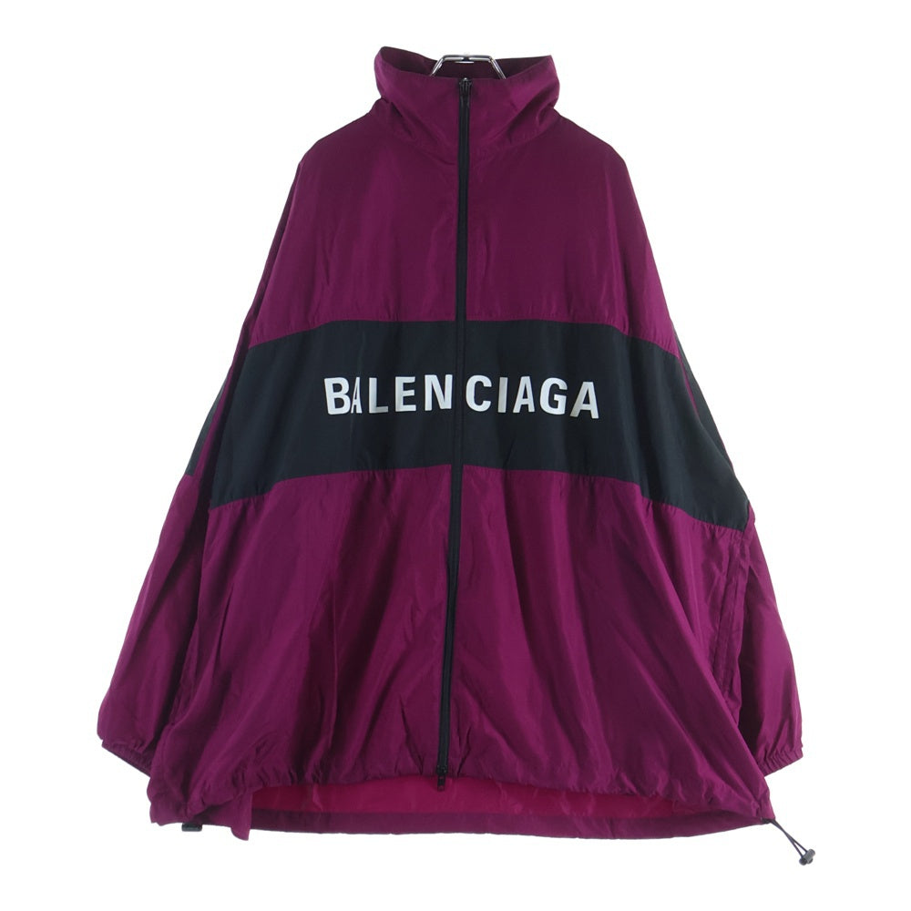 BALENCIAGA(バレンシアガ) LOGO COLORBLOCK WINDBREAKER JACKET ロゴプリント ナイロン トラックジャケット パープル 534317 TYD36