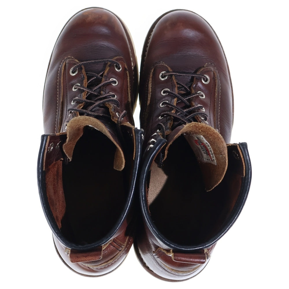 RED WING(レッド ウイング) LINEMAN BOOTS ラインマン レースアップ ブーツ ブラウン US8/26cm 2906