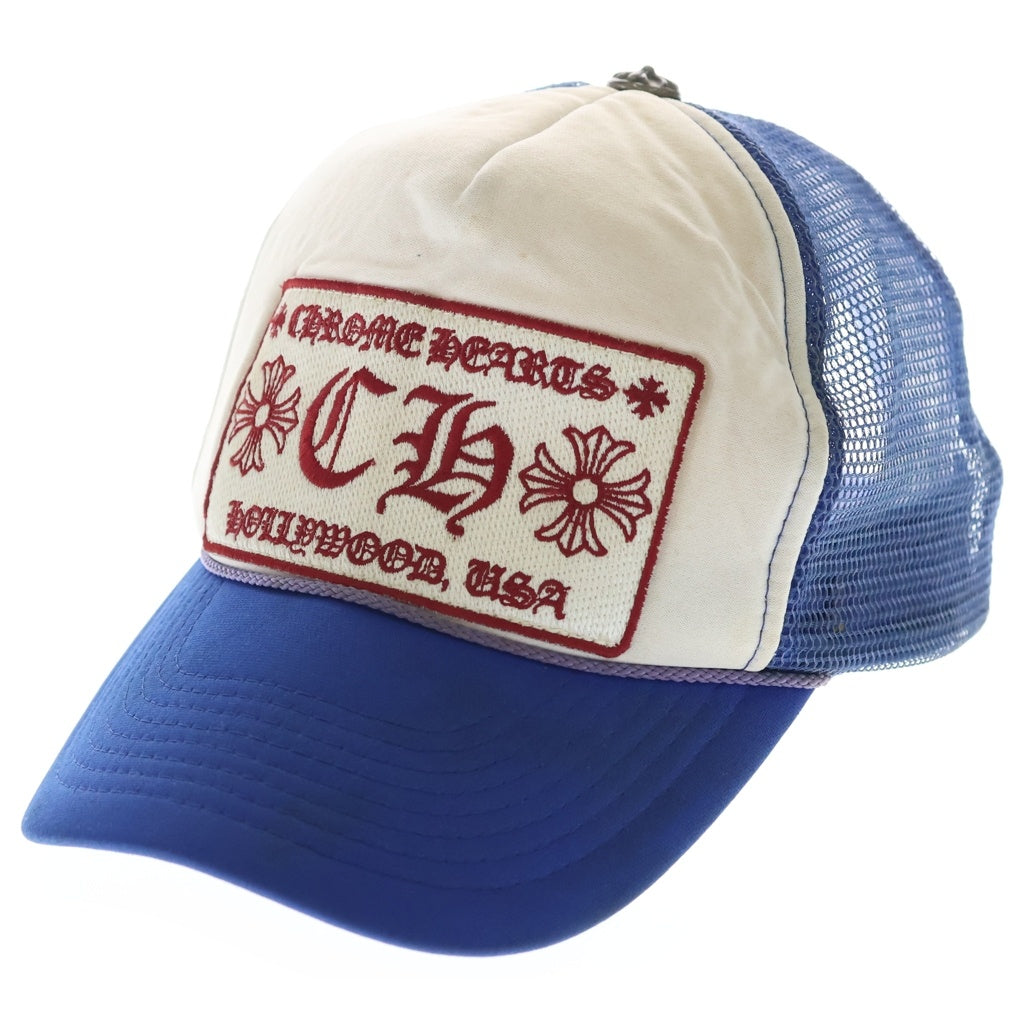 CHROME HEARTS(クロムハーツ) OLD TRUCKER CAP オールド メッシュ トラッカーキャップ 帽子 ブルー/ホワイト