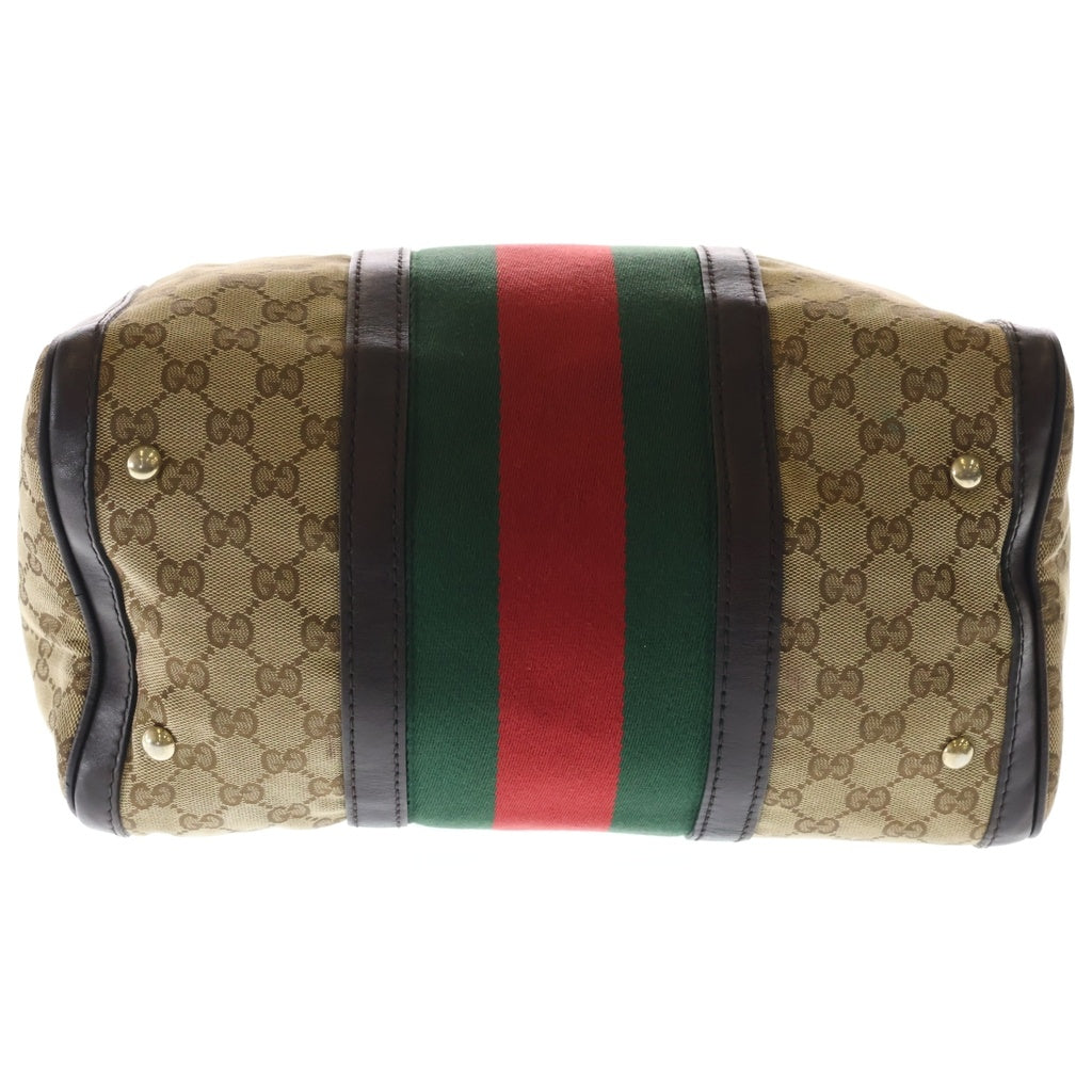 GUCCI(グッチ) シェリーライン 2Way ミニ ボストン ハンドバッグ ブラウン 247205 レディース