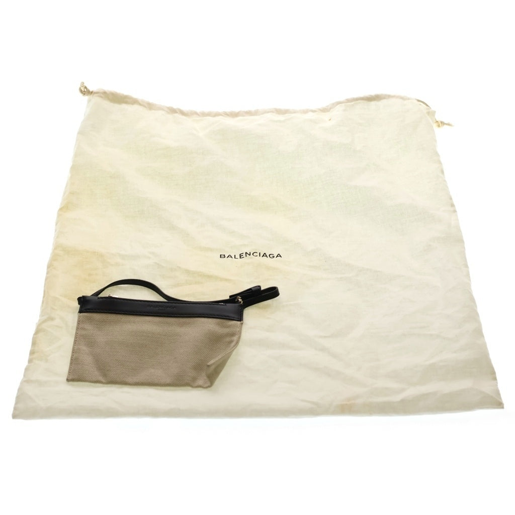BALENCIAGA(バレンシアガ) ネイビーカバス キャンバス ショルダーバッグ アイボリー/ブラック 538735 レディース