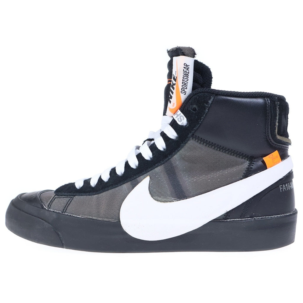 NIKE(ナイキ) ×OFF-WHITE BLAZER STUDIO MID GRIM REAPER オフホワイト ブレーザースタジオ ミッドグリムリーパー スニーカー シューズ ブラック US6.5/24.5cm AA3832-001 レディース