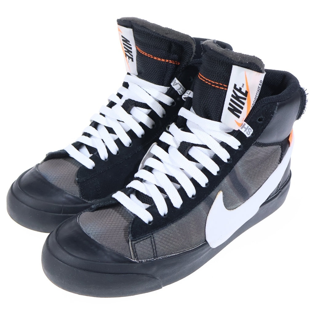 NIKE(ナイキ) ×OFF-WHITE BLAZER STUDIO MID GRIM REAPER オフホワイト ブレーザースタジオ ミッドグリムリーパー スニーカー シューズ ブラック US6.5/24.5cm AA3832-001 レディース