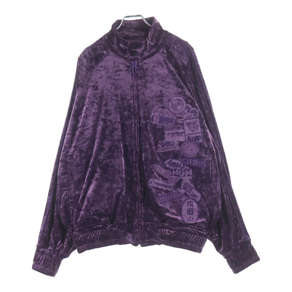 SEVESKIG セヴシグ 25SS VELOUR PATCH SWING JACKET ベロア パッチ スウィング ジップアップ ジャケット パープル JK-SV-NGA-1010 SEVESKIG(セヴシグ) 25SS VELOUR PATCH SWING JACKET ベロア パッチ