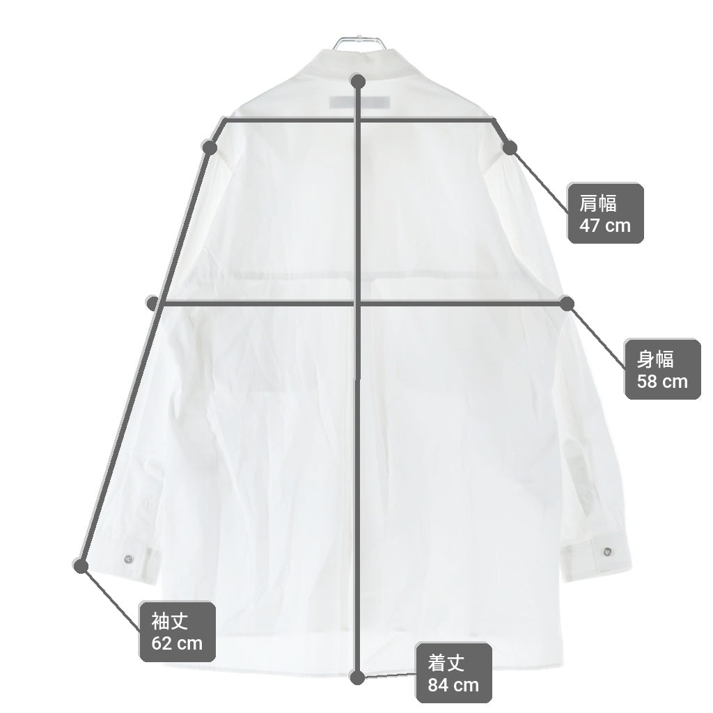 Y's for men(ワイズフォーメン) BROAD SHIRT WITH PANEL POCKET ブロード シャツ ウィズ パネル ポケット 長袖シャツ ホワイト M0-B02-001