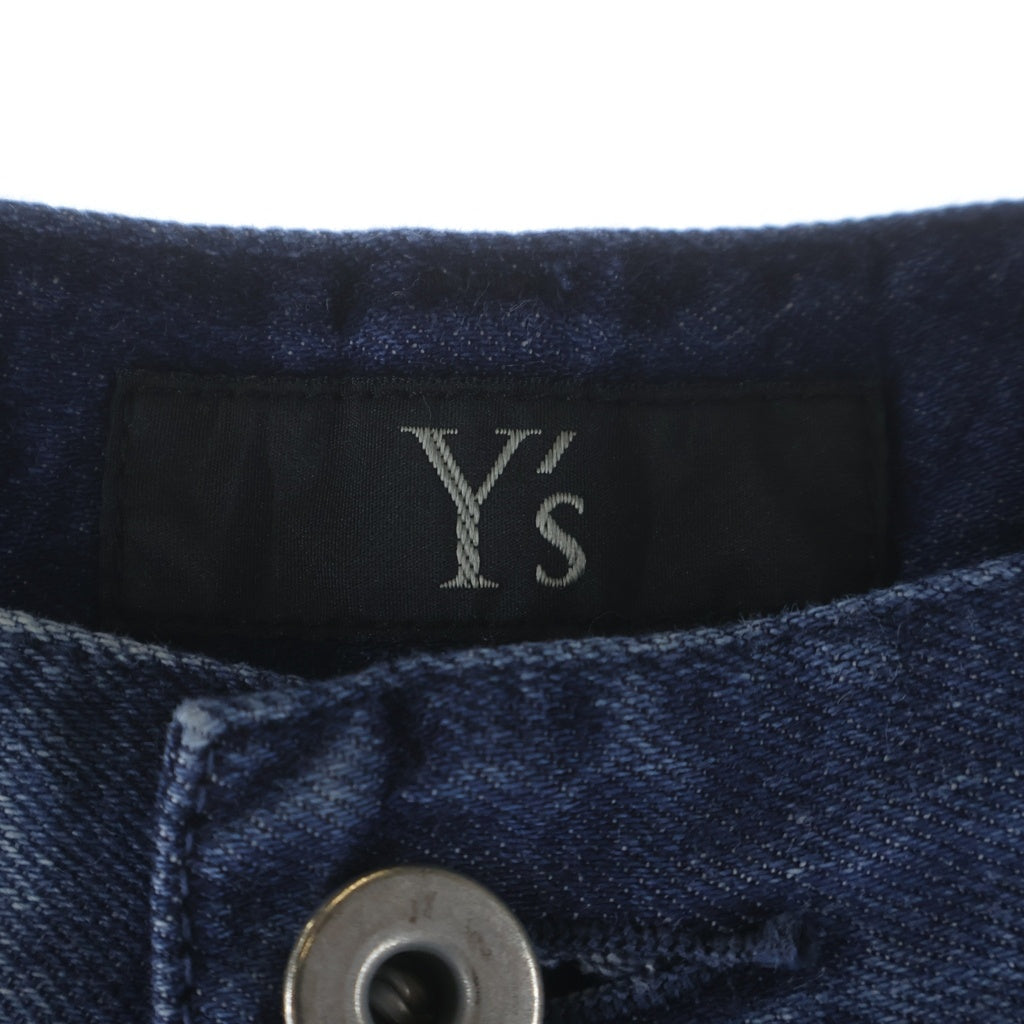 Y's(ワイズ) 24AW SPOTTED DENIM WIDE LEG GUSSET PANTS スポーテッド デニム ワイドレッグ ガセットパンツ インディゴ YO-P98-005