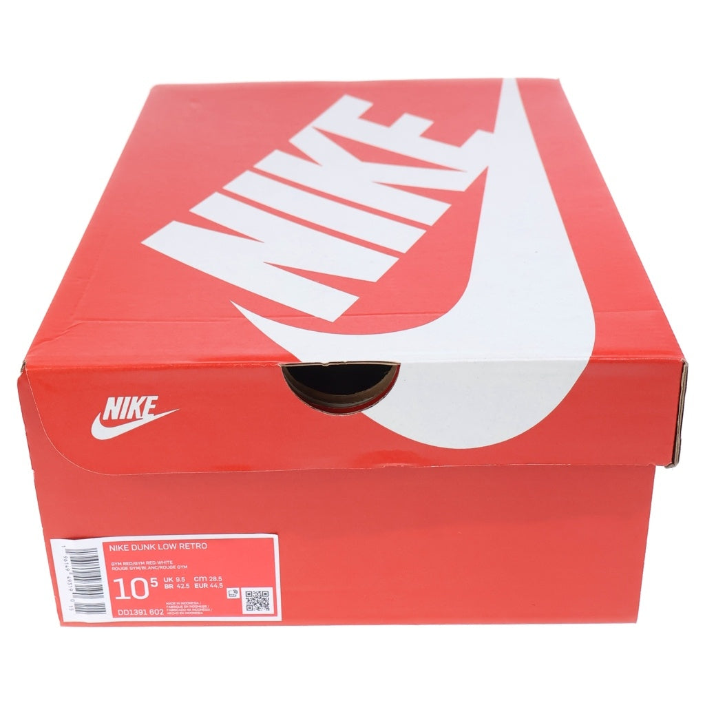 NIKE(ナイキ) DUNK LOW GYM RED ダンク ジムレッド ローカットスニーカー ホワイト/レッド US10.5/28.5cm DD1391-602