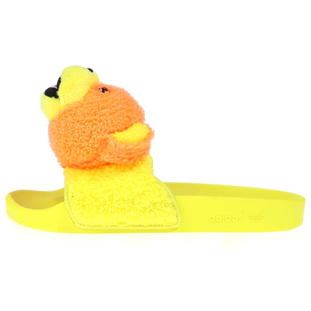 adidas(アディダス) ×JEREMY SCOTT ADILETTE TEDDY ORANGE ジェレミースコット アディレッタ テディ オレンジ ラバー スライドサンダル イエロー US10/28.5cm Q46582