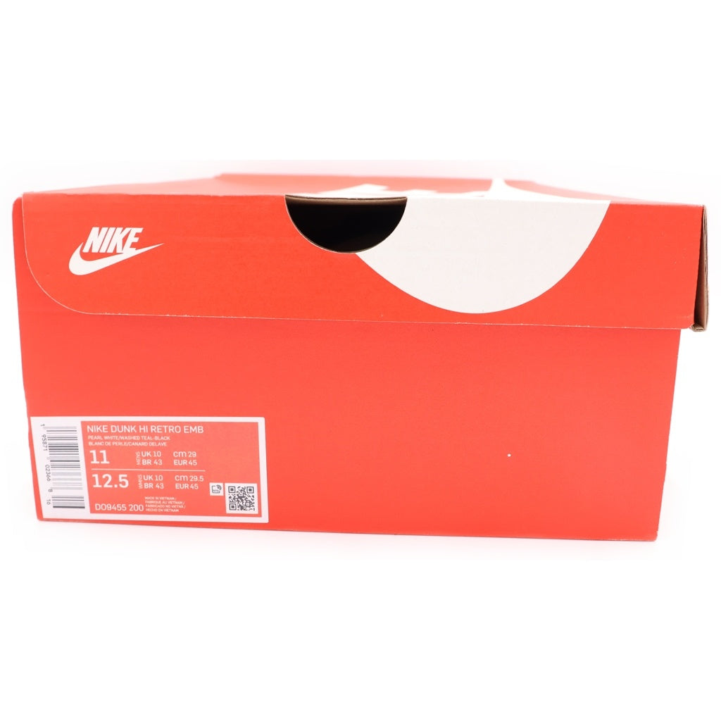 NIKE(ナイキ) DUNK HIGH RETRO EMB PEARL WHITE ダンク パールホワイト ハイカットスニーカー ブラック/ホワイト US11/29cm DO9455-200