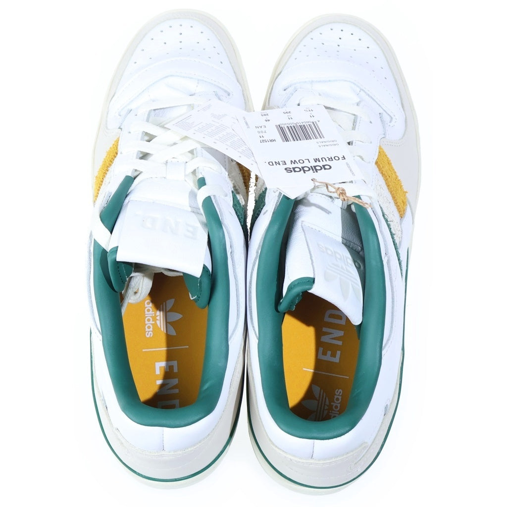 adidas(アディダス) ×END FORUM LOW フォーラムローエンド ローカットスニーカー シューズ ホワイト/グリーン US11.5/29.5cm HR1527