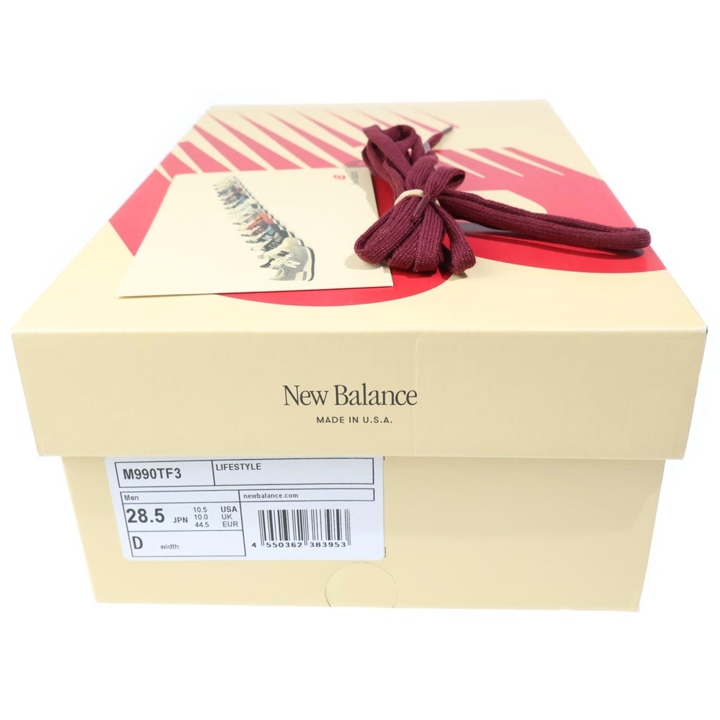 New Balance(ニューバランス) M990TF03 スウェード ローカットスニーカー レッド US10.5/28.5cm