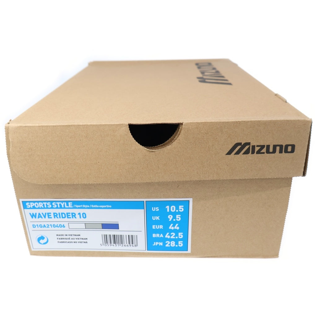 MIZUNO(ミズノ) WAVE RIDER 10 ウェーブ ライダー10 ローカットスニーカー ホワイト/ブルー US10.5/28.5cm D1GA210406