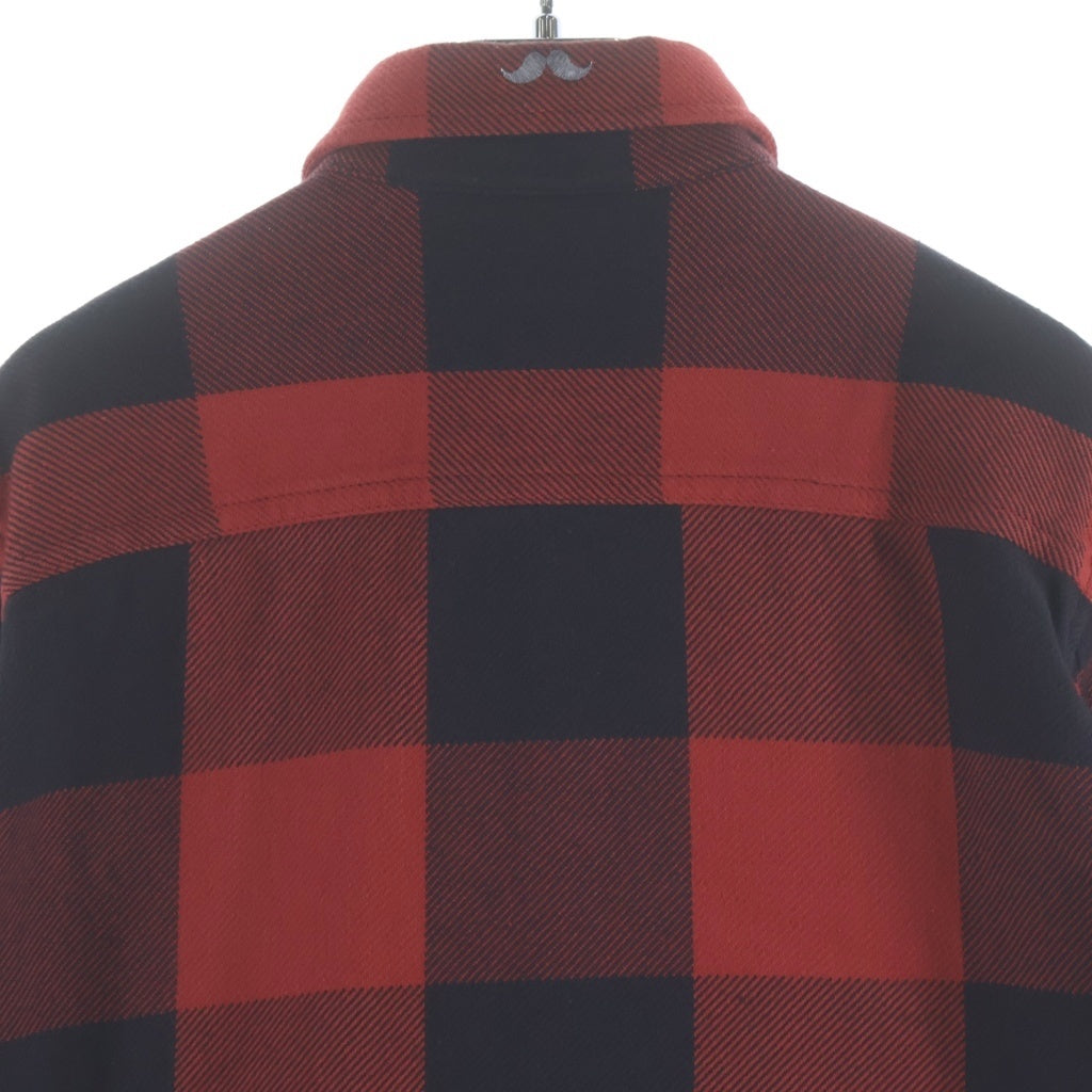 A BATHING APE(アベイシングエイプ) Flannel Check Shirt フランネルチェック 長袖シャツ レッドブラック 007SHF801001X