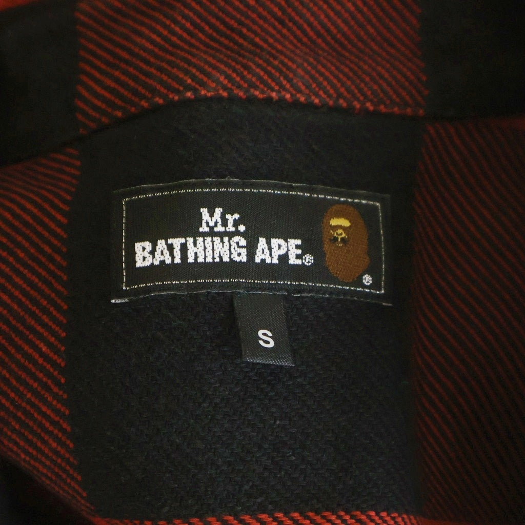 A BATHING APE(アベイシングエイプ) Flannel Check Shirt フランネルチェック 長袖シャツ レッドブラック 007SHF801001X