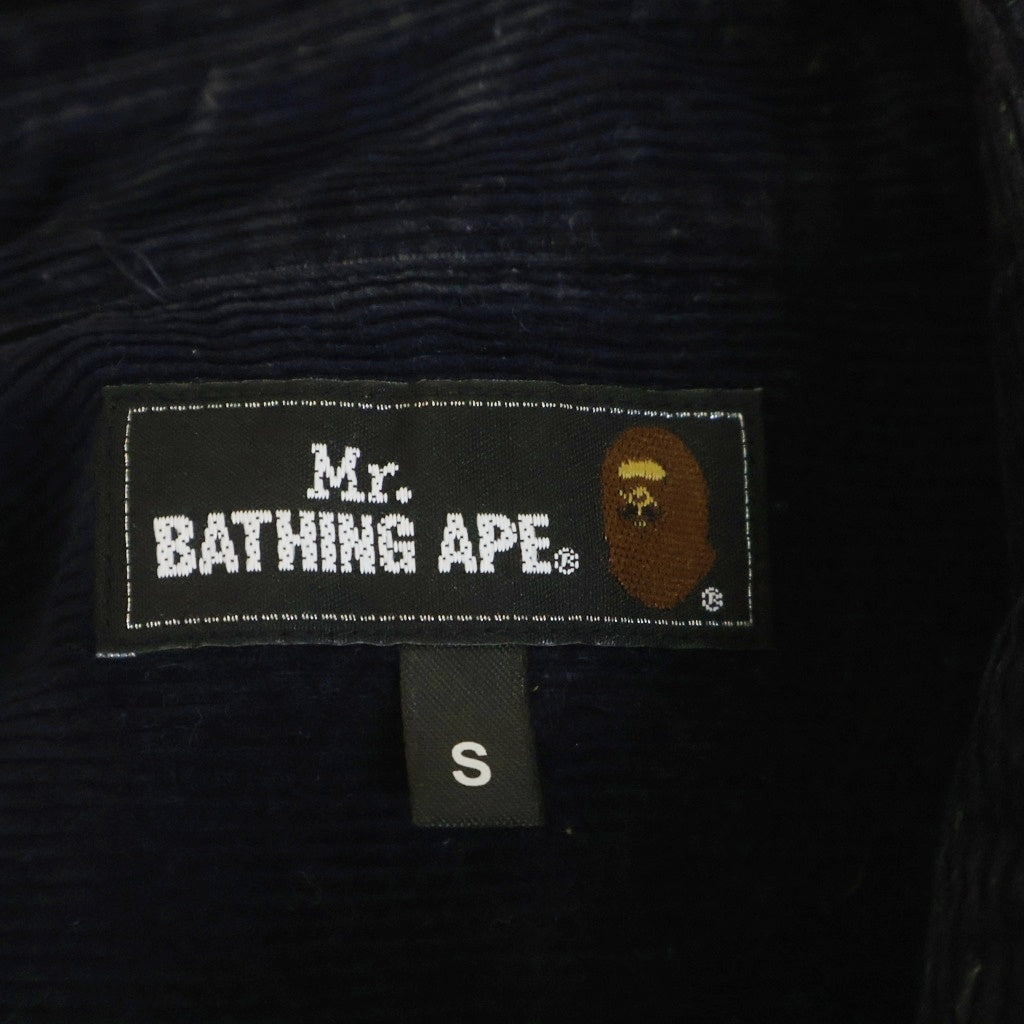 A BATHING APE(アベイシングエイプ) Corduroy LS Shirt コーデュロイ 長袖シャツ ネイビー 007SHF801002X