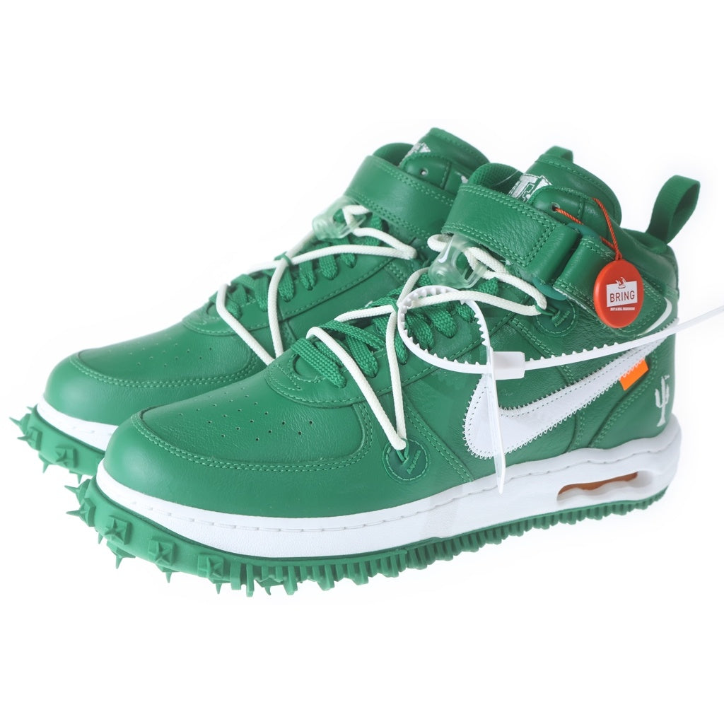 NIKE(ナイキ) ×OFF-WHITE AIR FORCE 1 MID SP LTHR DR0500-300 エアフォース1 SPレザー ミッドカットスニーカー グリーン US9.5/27.5cm