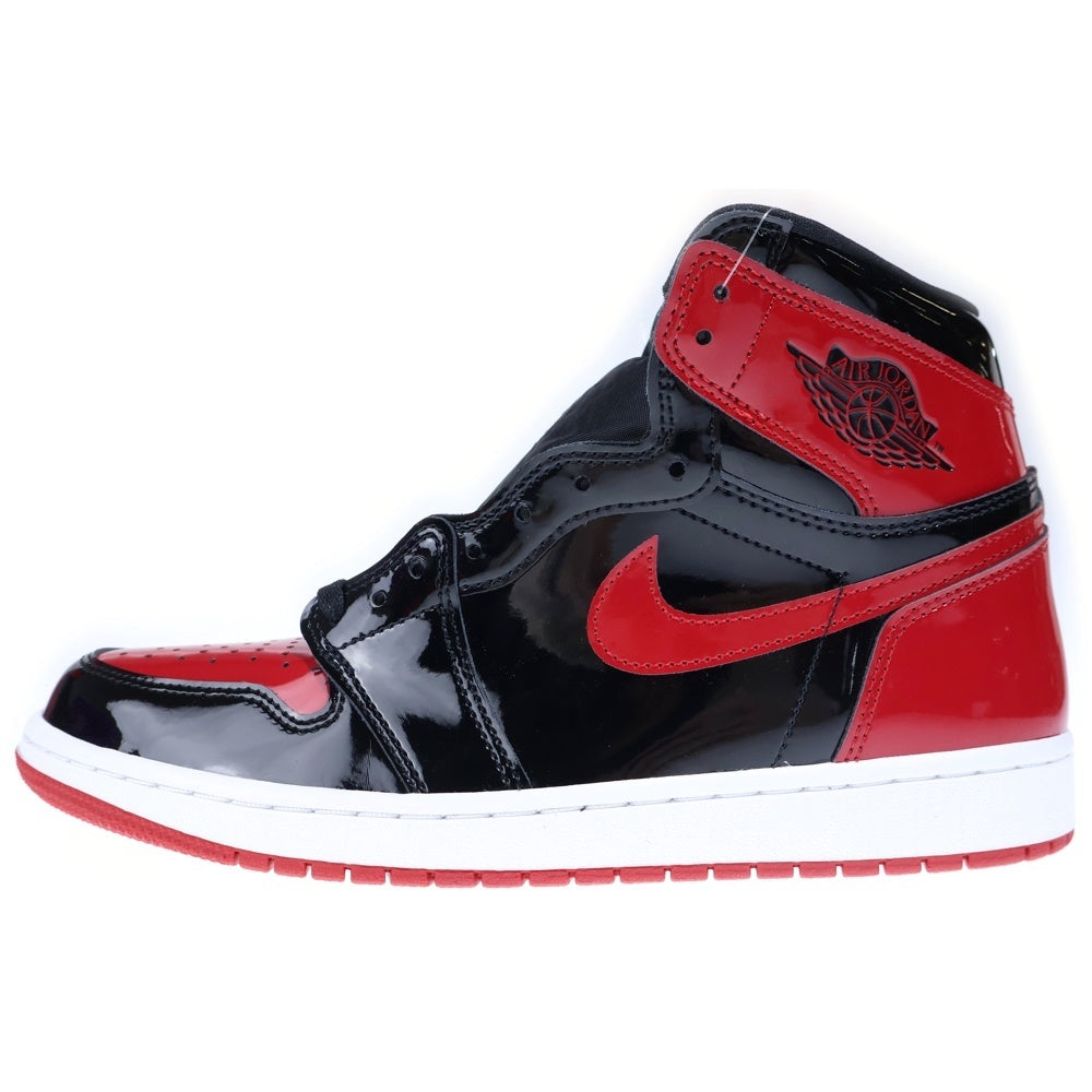 NIKE(ナイキ) AIR JORDAN 1 RETRO HIGH OG PATENT BRED 555088-063 エアジョーダン1 レトロハイ パテントブレッド スニーカー ブラック/レッド US9.5/27.5cm