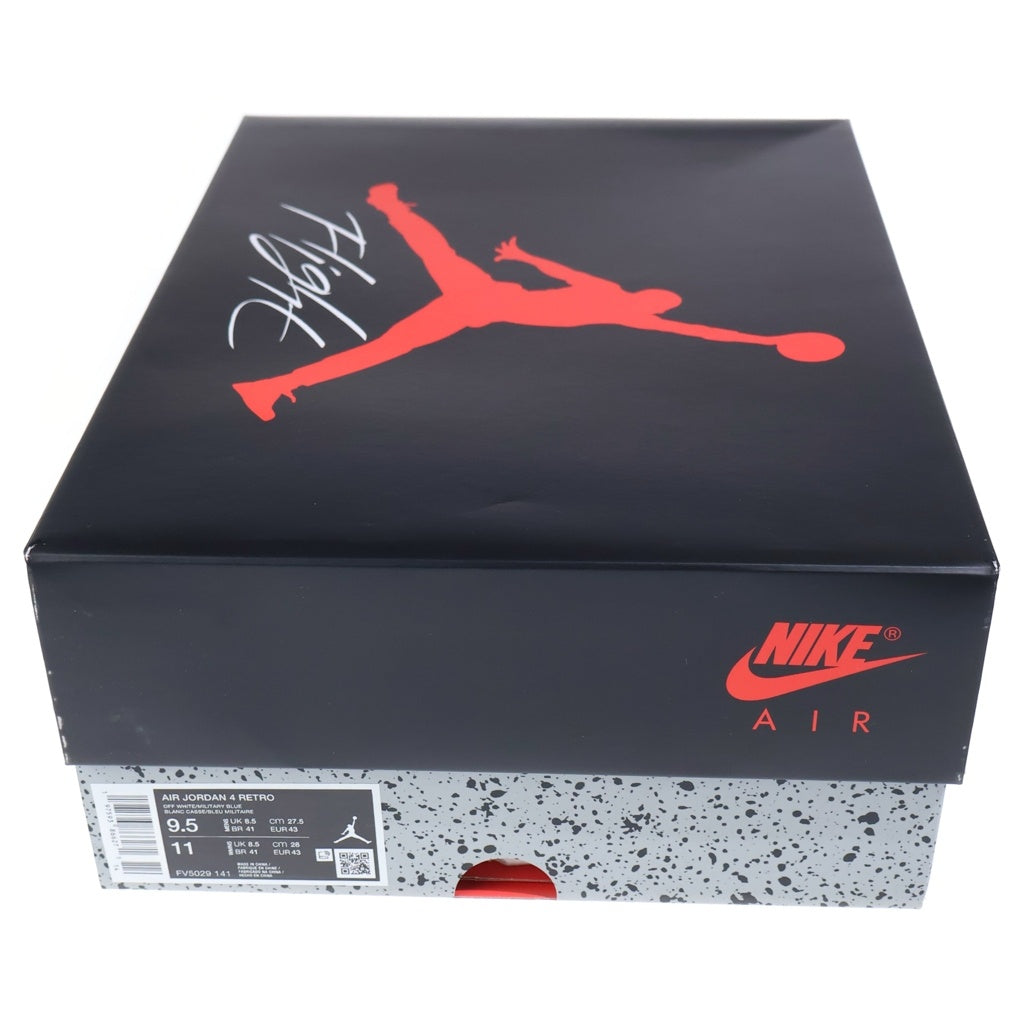 NIKE(ナイキ) AIR JORDAN 4 RETRO INDUSTRIAL BLUE FV5029-141 エアジョーダン4 インダストリアルブルー ミハイカットスニーカー ホワイト/ブルー US9.5/27.5cm
