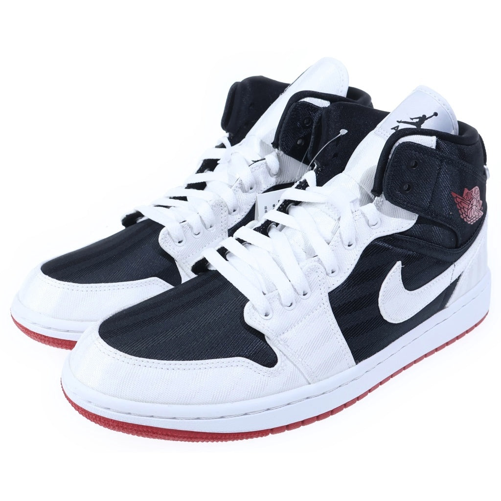 NIKE(ナイキ) WMNS AIR JORDAN 1 MID SE UTILITY DD9338-016 エアジョーダン1 ユーティリティー ミッドカットスニーカー ブラック/ホワイト US W10.5/27.5cm