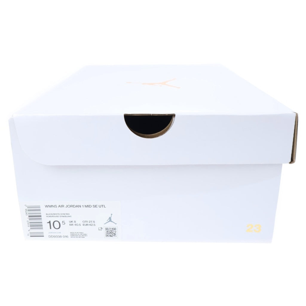 NIKE(ナイキ) WMNS AIR JORDAN 1 MID SE UTILITY DD9338-016 エアジョーダン1 ユーティリティー ミッドカットスニーカー ブラック/ホワイト US W10.5/27.5cm