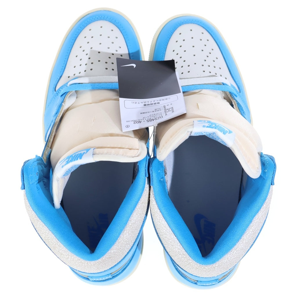 NIKE(ナイキ) AIR JORDAN 1 RETRO HIGH OG UNC REIMAGINED エアジョーダン1 レトロ リイマジンド ハイカットスニーカー ホワイト/ブルー US9/27cm DZ5485-402