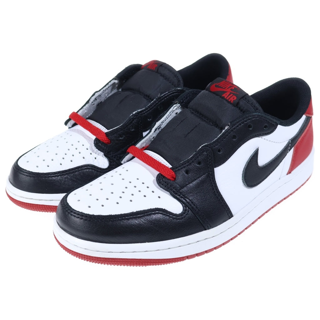 NIKE(ナイキ) AIR JORDAN 1 RETRO LOW OG BLACK TOE エアジョーダン1 ロー ブラックトゥ ローカットスニーカー ホワイト/ブラック/レッド US8.5/26.5cm CZ0790-106
