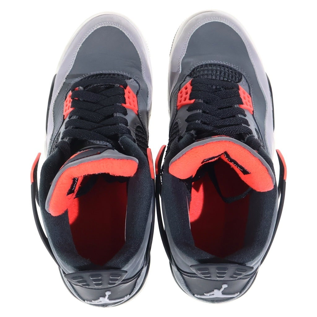 NIKE(ナイキ) AIR JORDAN 4 RETRO INFRARED23 エアジョーダン4 レトロ インフラレッド ハイカットスニーカー グレー/ブラック US9/27cm DH6927-061