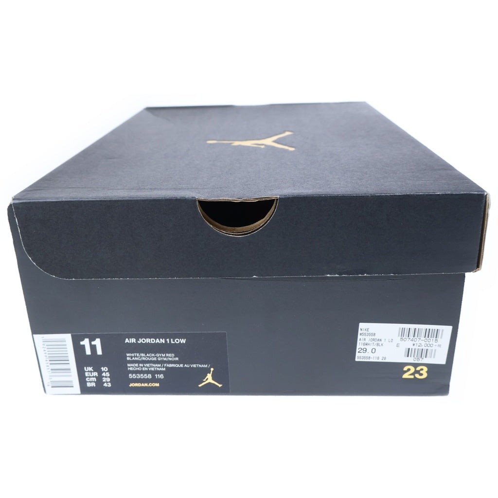 NIKE(ナイキ) AIR JORDAN 1 LOW BLACK TOE 553558-116 エアジョーダン1 ブラックトゥ つま黒 ローカットスニーカー レッド US11/29cm