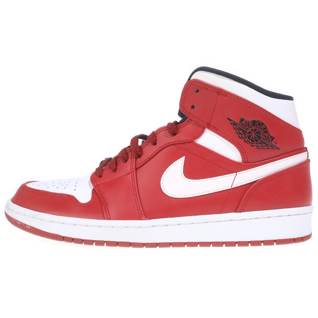 NIKE(ナイキ) AIR JORDAN 1 MID CHICAGO 554724-605 エアジョーダン1 シカゴ ミッドカットスニーカー ホワイト/レッド US11/29cm