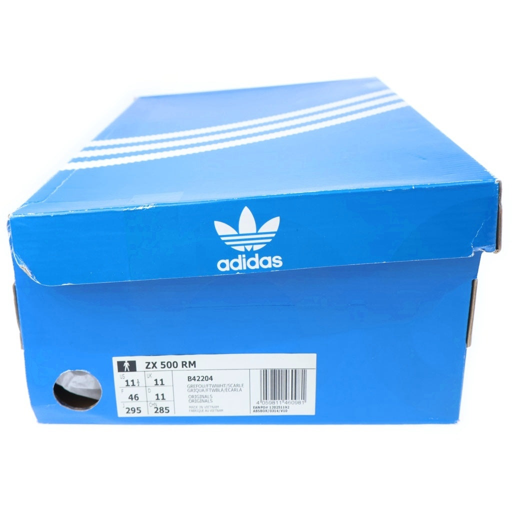 adidas(アディダス) ZX 500 RM レザー メッシュ ローカットスニーカー グレー US11.5/29.5cm B42204