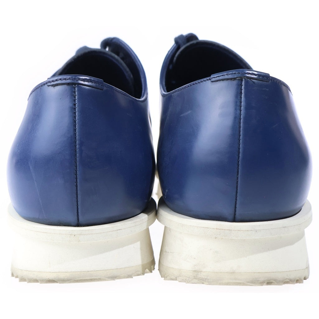 PRADA(プラダ) SPAZZOLATO ROIS ポリッシュドレザー プレーントゥ ダービーシューズ ローカットスニーカー ネイビー 2EE092