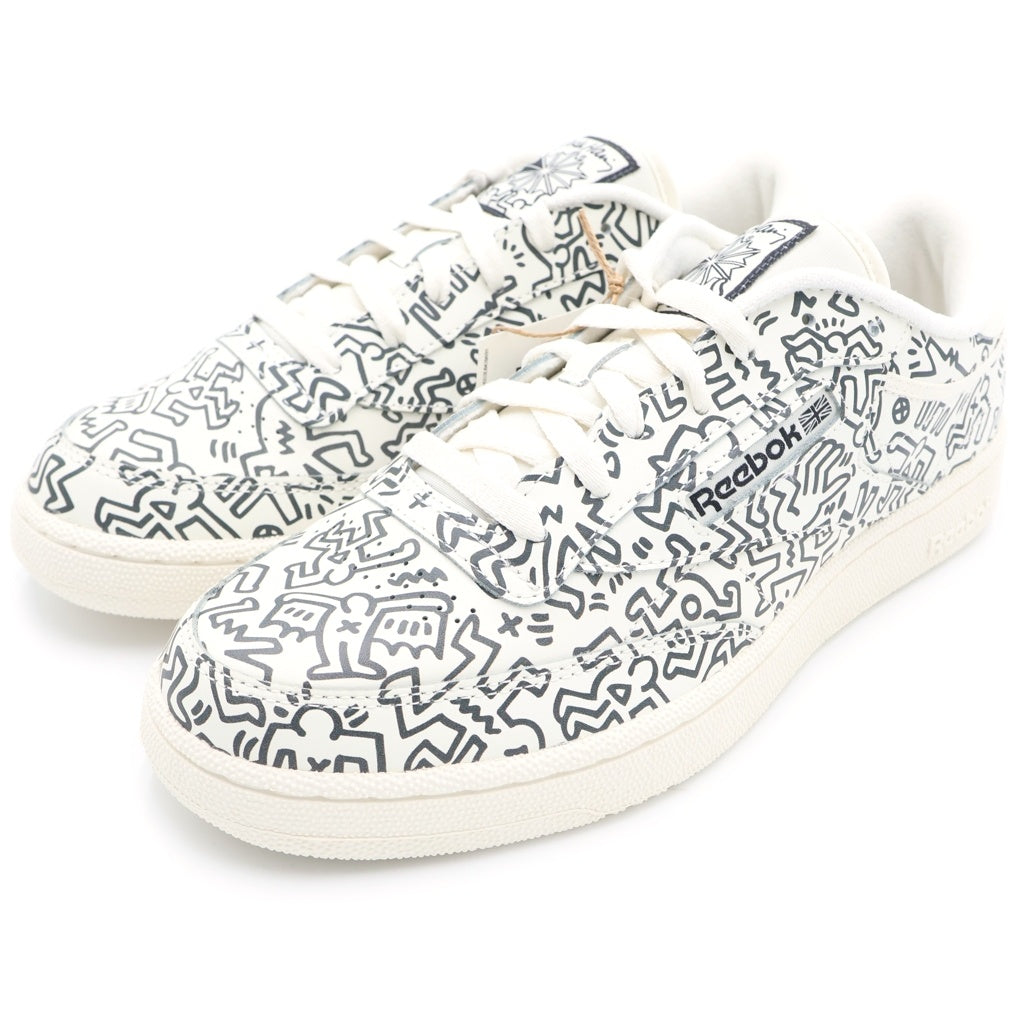 Reebok(リーボック) ×KEITH HARING CLASSIC CLUB C キースへリング クラシック クラブC ローカットスニーカー ホワイト/ブラック US11/29cm GZ1458