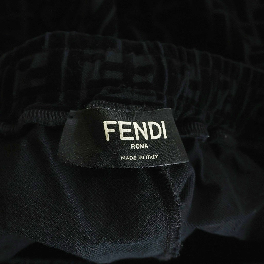FENDI(フェンディ) 21SS FFズッカ柄 ベロア ショートパンツ ハーフパンツ ショートパンツ ブラック FB0689 A7D5