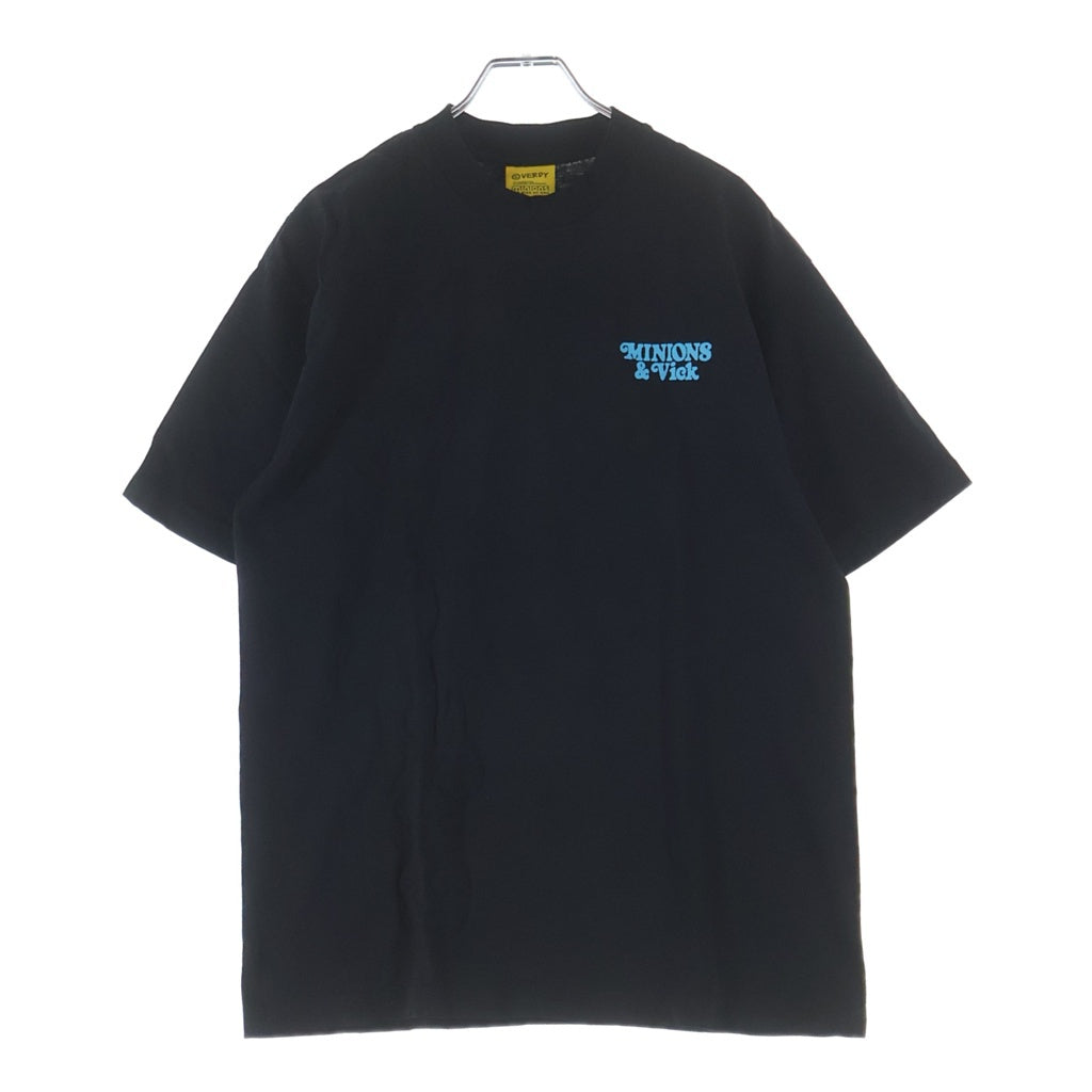 WASTED YOUTH(ウェイステッドユース) ×MINIONS VERDY VICK BOX SET ミニオンズ ヴェルディ ヴィック ボックス セット ロゴプリント クルーネック 半袖Tシャツ カットソー ブラック