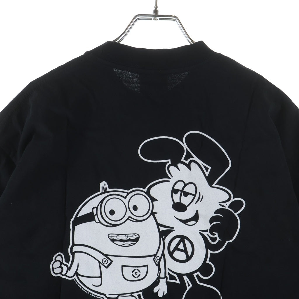WASTED YOUTH(ウェイステッドユース) ×MINIONS VERDY VICK BOX SET ミニオンズ ヴェルディ ヴィック ボックス セット ロゴプリント クルーネック 半袖Tシャツ カットソー ブラック