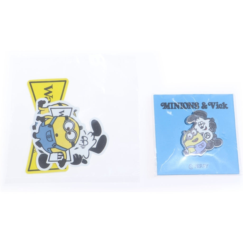 WASTED YOUTH(ウェイステッドユース) ×MINIONS VERDY VICK BOX SET ミニオンズ ヴェルディ ヴィック ボックス セット ロゴプリント クルーネック 半袖Tシャツ カットソー ブラック