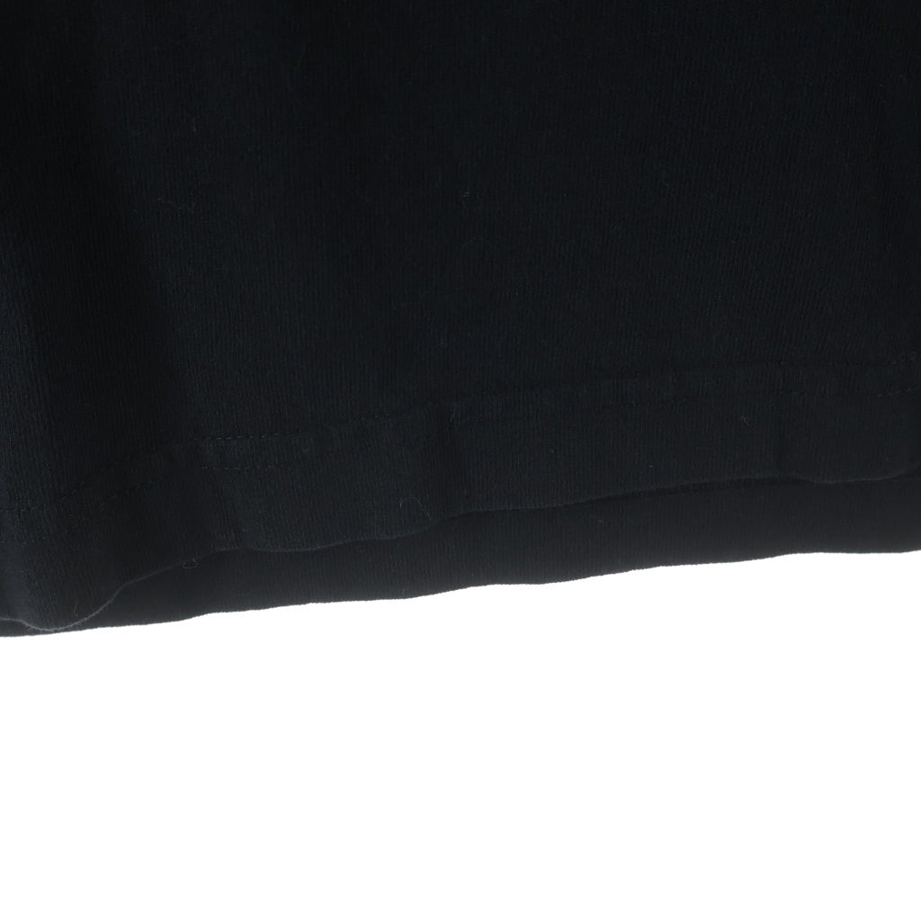 WASTED YOUTH(ウェイステッドユース) POTR TEE フラワー ロゴプリント クルーネック 半袖Tシャツ カットソー ブラック