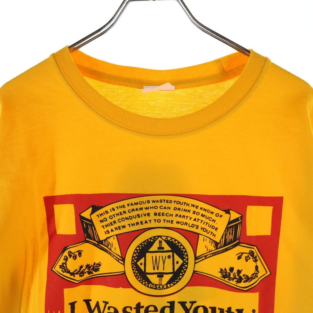 WASTED YOUTH(ウェイステッドユース) ×BREAKFAST CLUB LS Tee ブレイクファーストクラブ 長袖Tシャツ ロンT イエロー