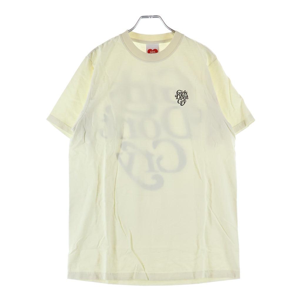 Girls Don't Cry(ガールズドントクライ) ロゴプリント クルーネック 半袖Tシャツ カットソー ホワイト