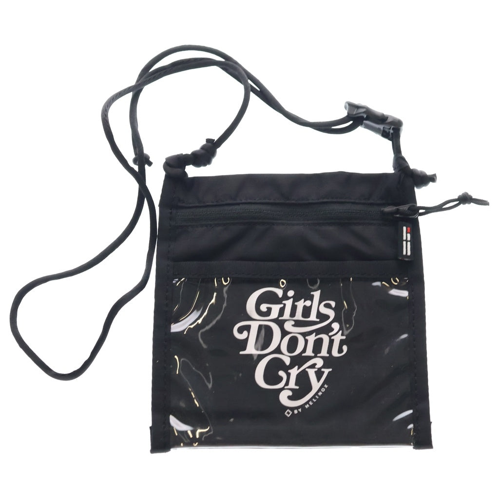 Girls Don't Cry(ガールズドントクライ) Helinox Nylon Pouch ヘリノックス ロゴプリント ナイロン ポーチ ショルダーバッグ ブラック レディース