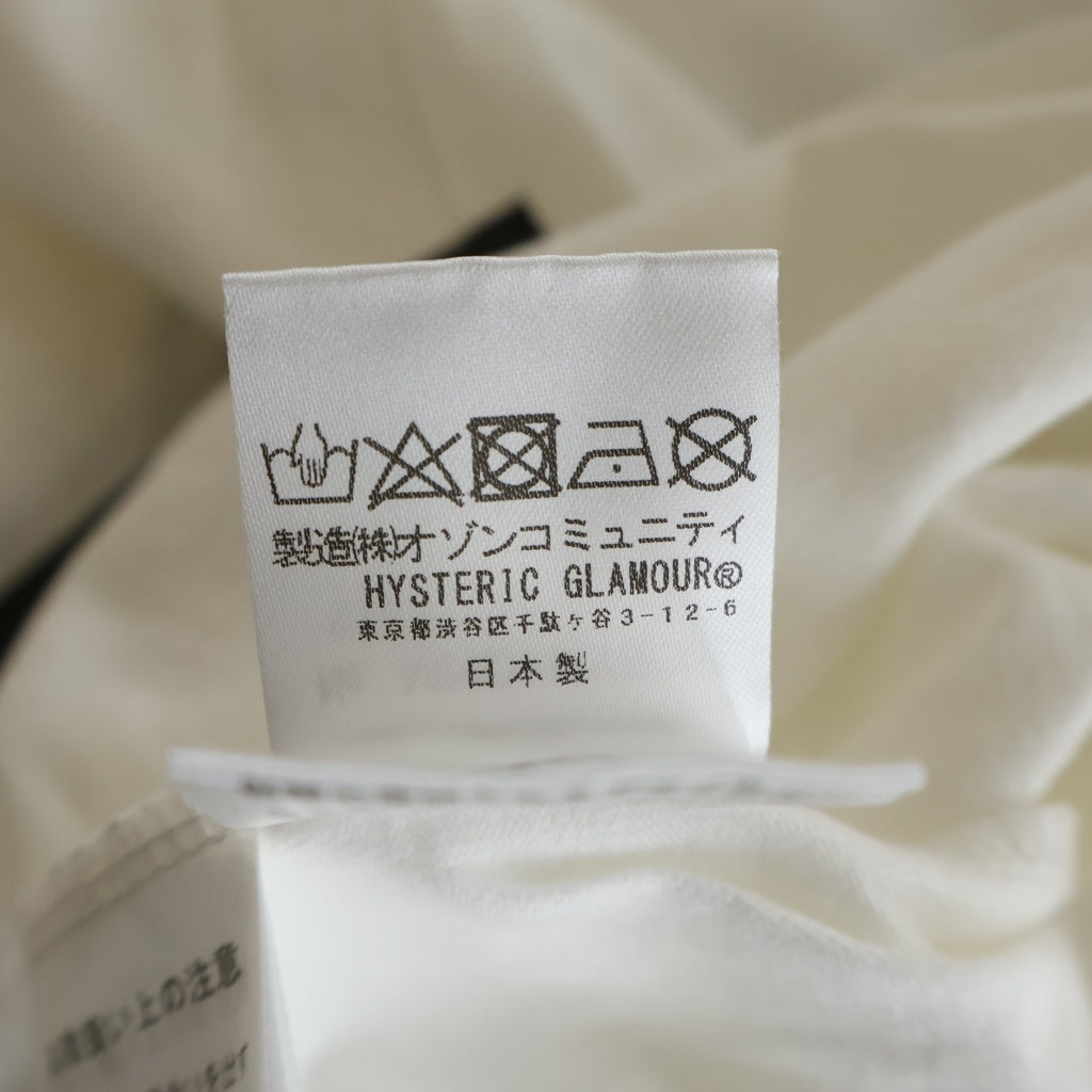 HYSTERIC GLAMOUR(ヒステリックグラマー) ×MINEDENIM マインデニム プリント半袖Tシャツ ホワイト MND-HYS005-00-M2