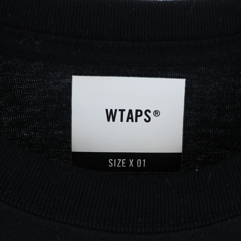 WTAPS(ダブルタップス) 22SS W_Lab Aoyama Tee 青山限定 ロゴプリント クルーネック 半袖Tシャツ カットソー ブラック