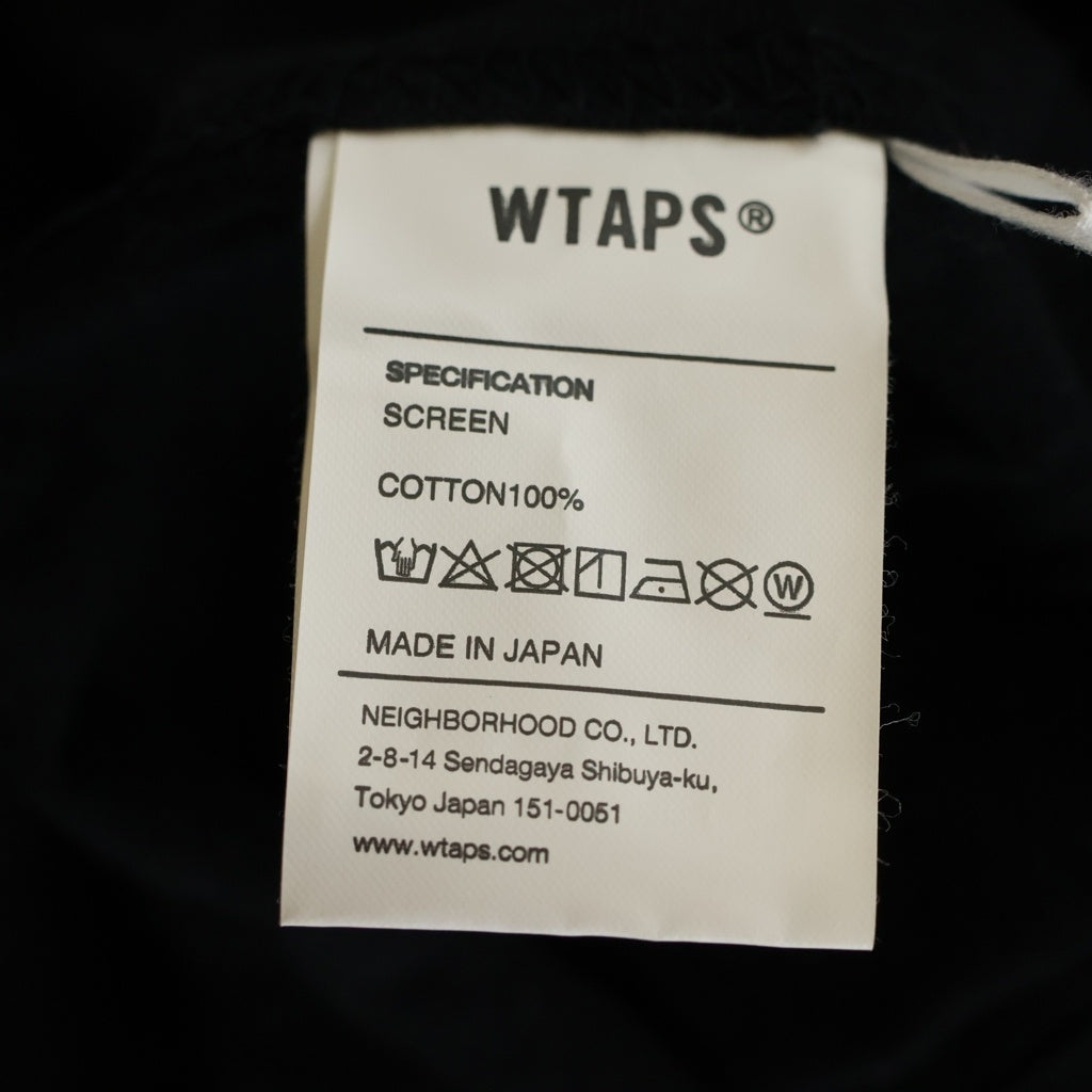 WTAPS(ダブルタップス) 22SS W_Lab Aoyama Tee 青山限定 ロゴプリント クルーネック 半袖Tシャツ カットソー ブラック