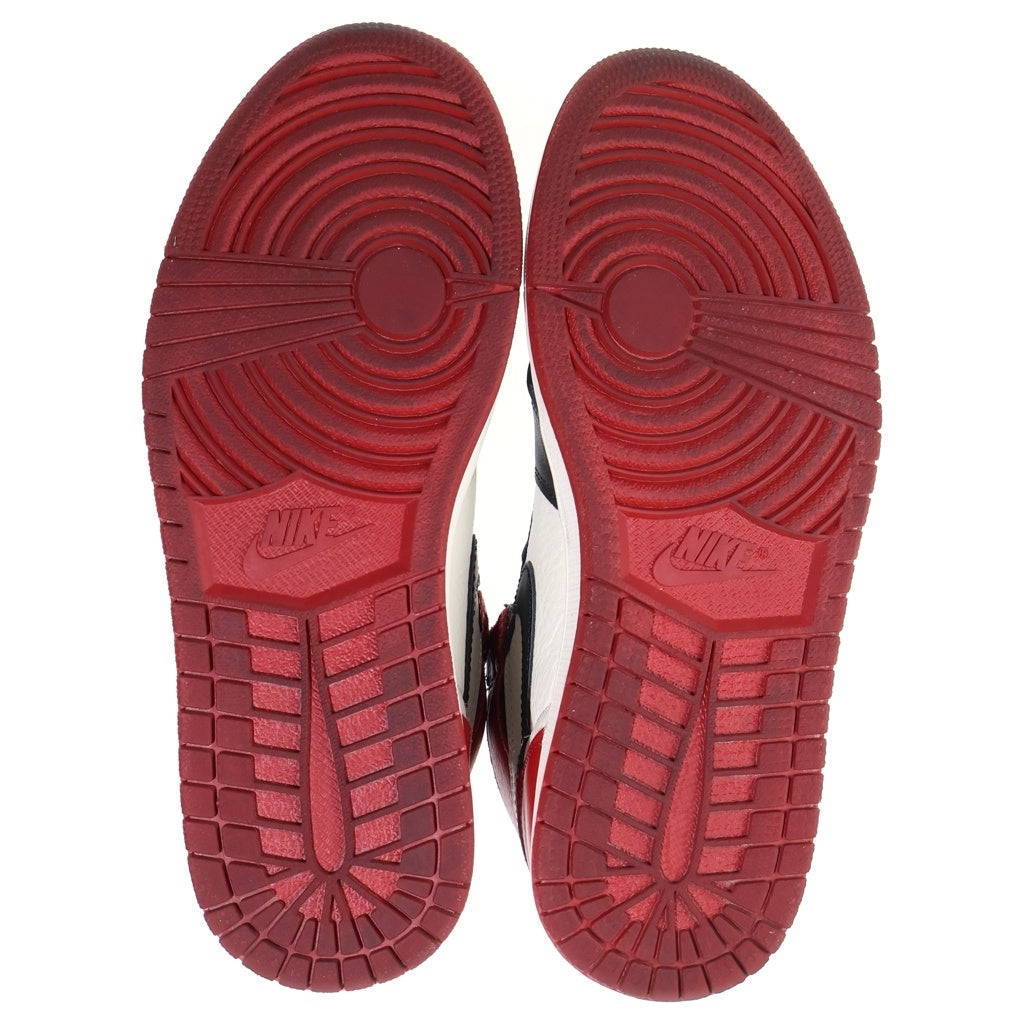 NIKE(ナイキ) AIR JORDAN 1 RETRO HIGH OG BRED TOE エアジョーダン1 レトロ ブレッドトゥ ハイカットスニーカー レッド/ホワイト US8/26cm 555088-610