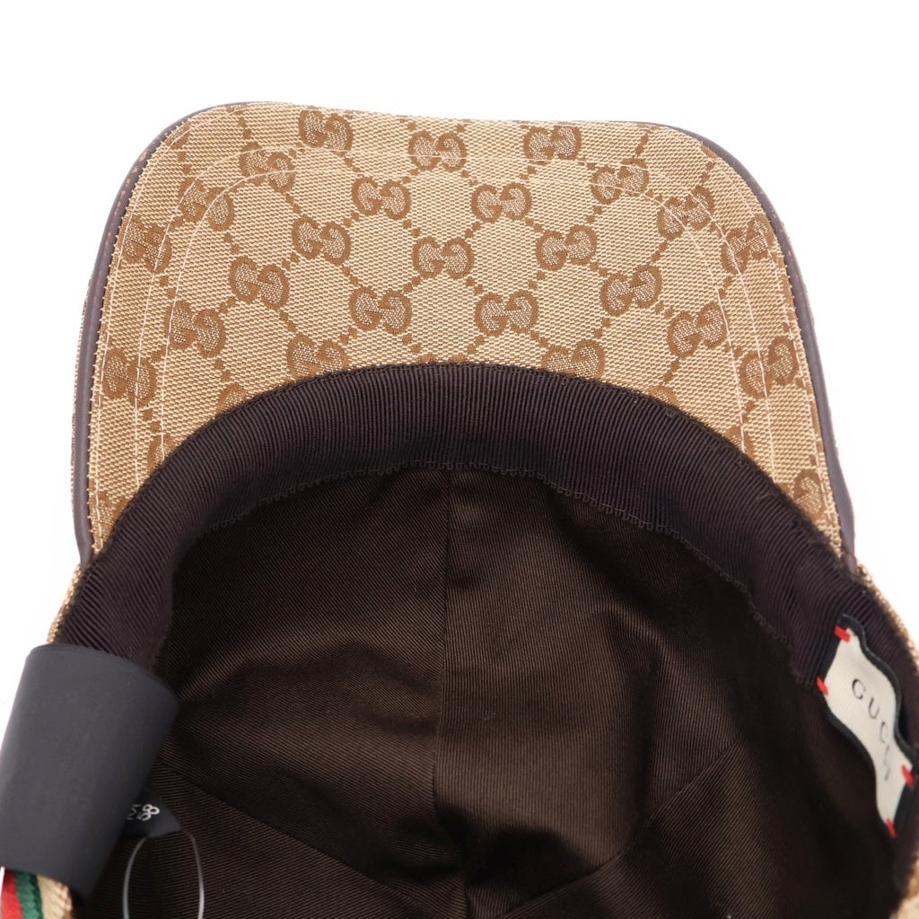GUCCI(グッチ) GGキャンバス ジャガード ベースボールキャップ 帽子 ブラウン/ベージュ 200035 レディース